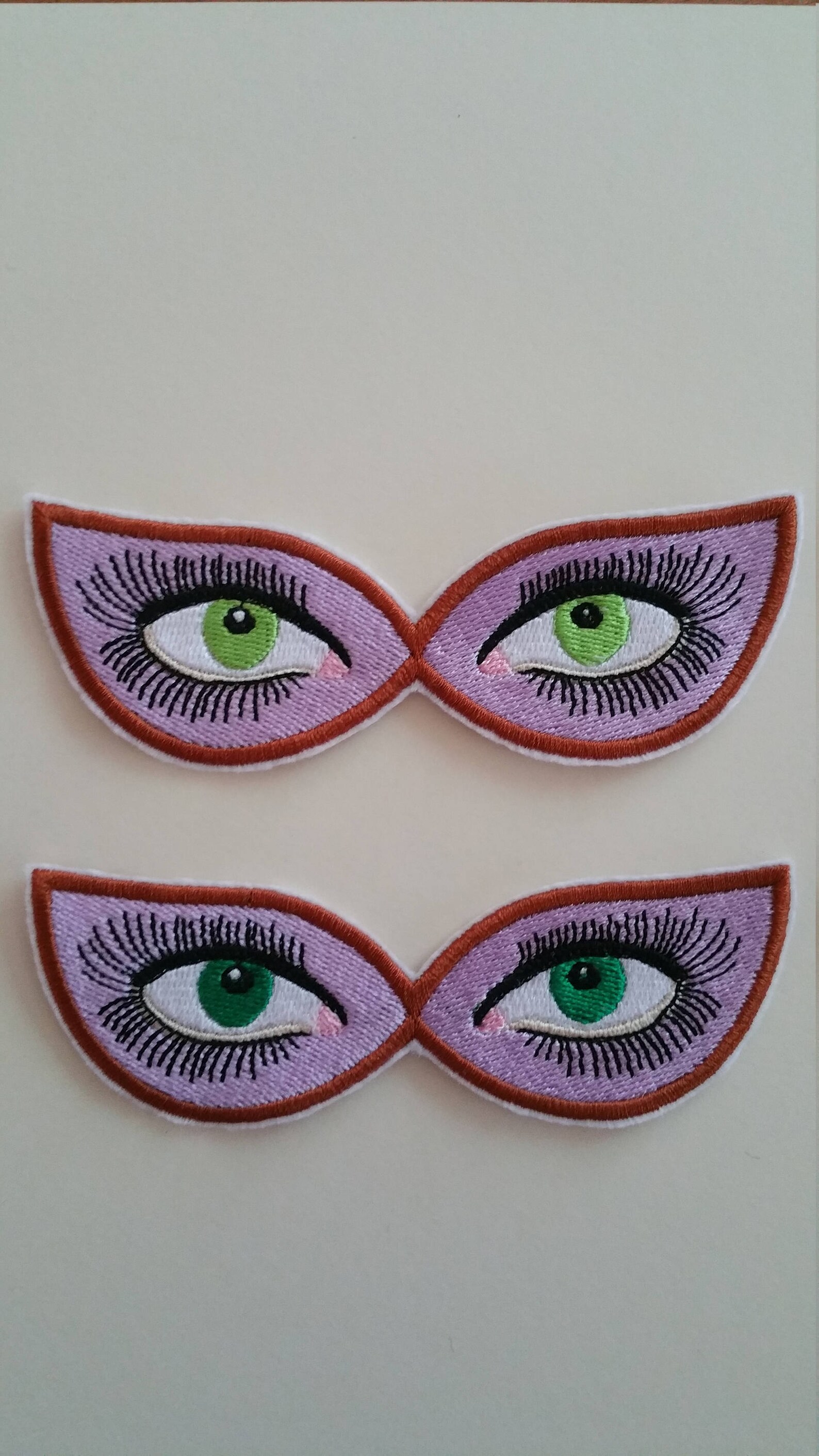 Eyes iron on or sew on patch Eyes embroidered applique Eyes Etsy