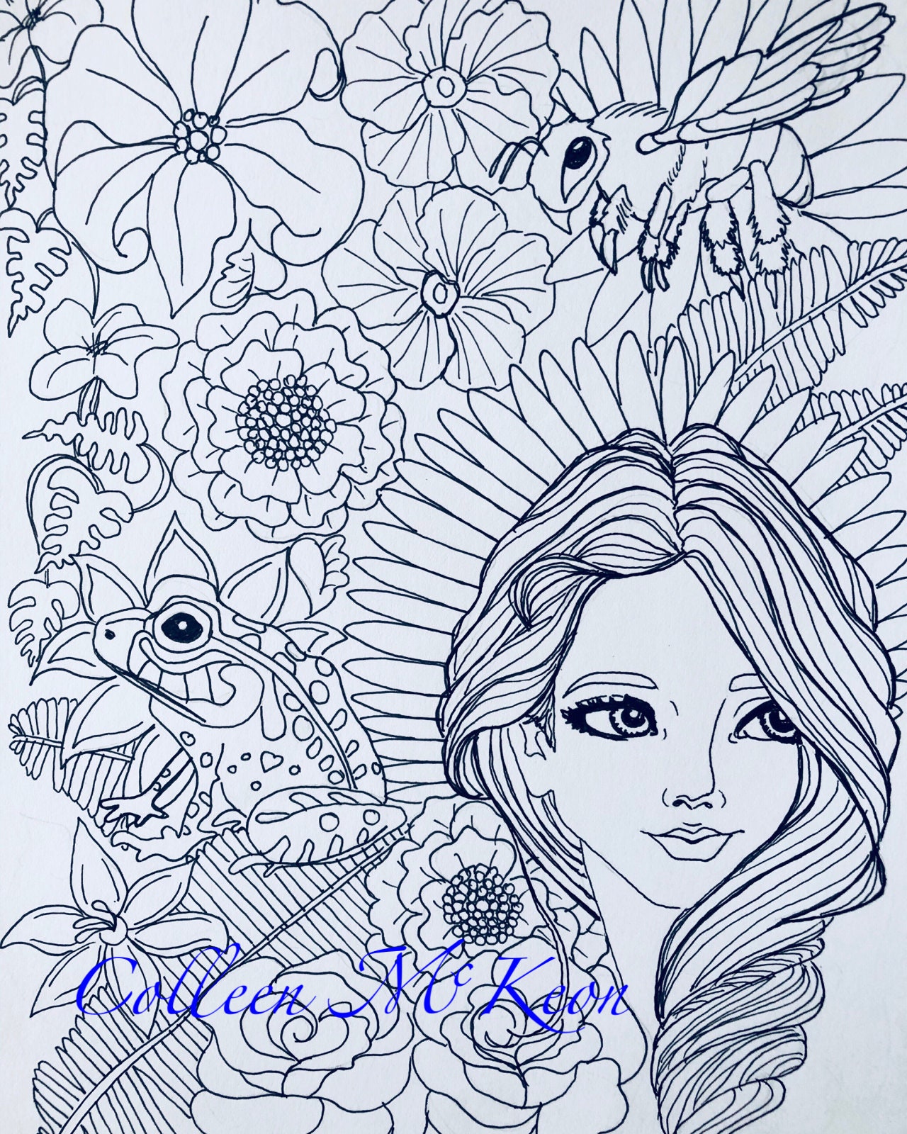 adult coloring page adult coloring book adult colouring etsy