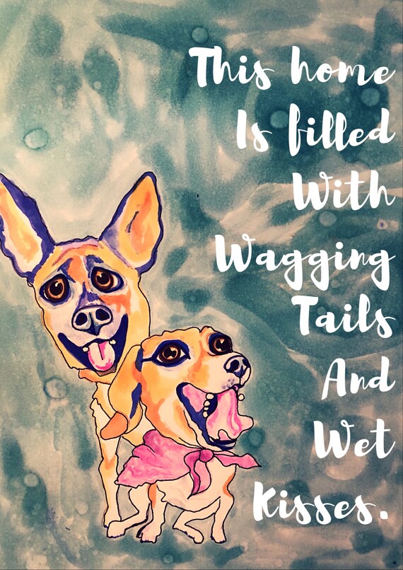 Dog Quotes Wall Decor Dog Quotes Poster Printable Art Dog Etsy