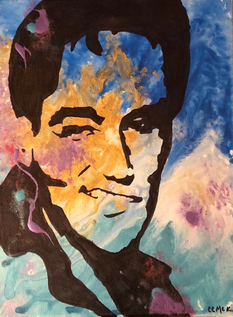 Elvis Presley Wall Art Elvis Pop Art Original Painting Modern Etsy