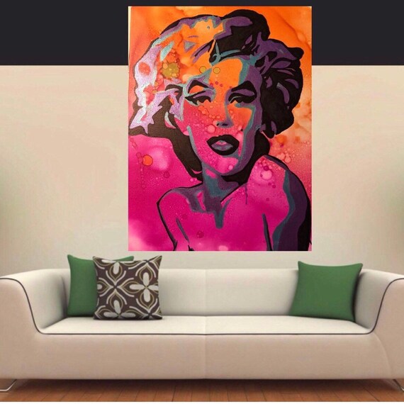 100/% Cotton Fashion Wall Art Print Marilyn Monroe Quote Celebrity Icon Pop Art