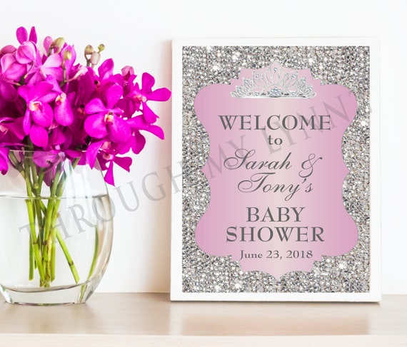 pink and silver baby shower