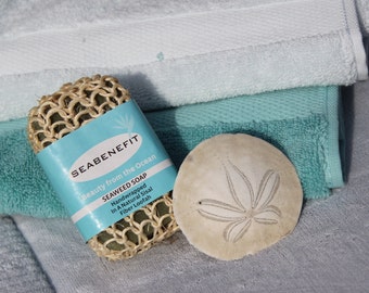 Seabenefit  Pacific Seaweed Soap Wrapped in a Loofah | Anti-cellulite Soap | Self-Massage