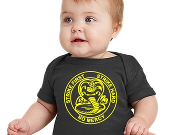 cobra kai baby onesie
