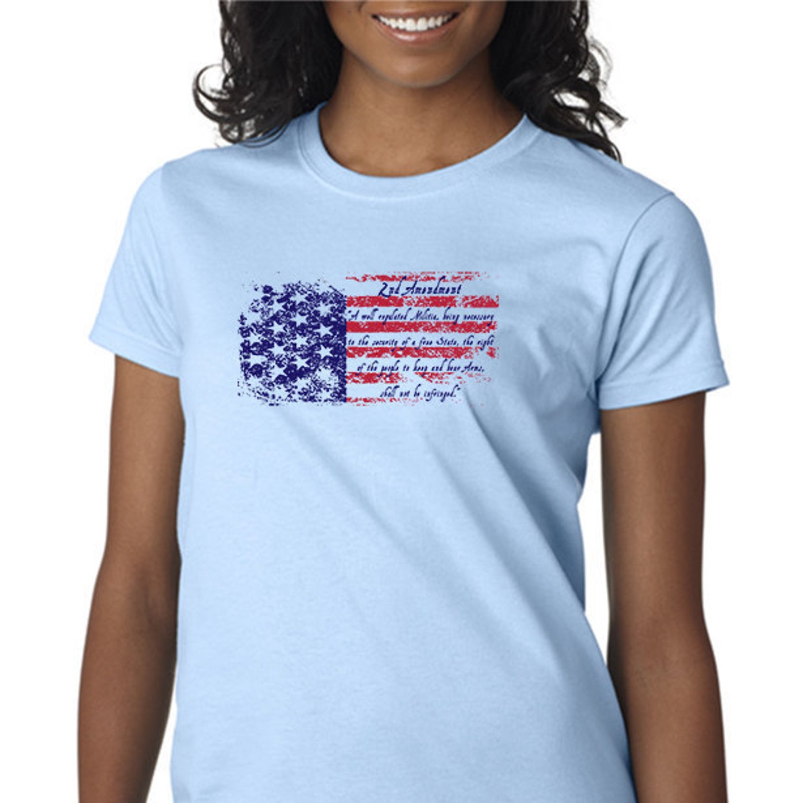 US Flag 2nd Amendment Women's Tshirt Constitutional - Etsy