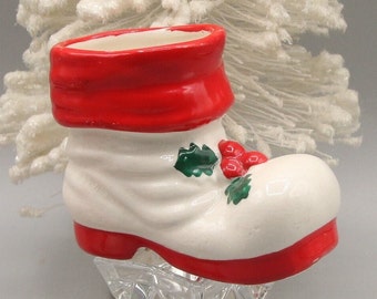 Vintage Mini Holt Howard Santas Boot Japan Christmas Small Holiday Decor 1963 Mid Century 2.75 Inch