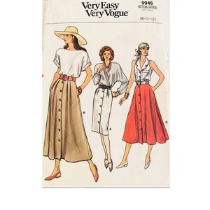 Size 6 12, Vogue 8394, Very Easy Skirt in Three Lengths