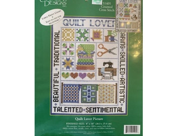 DIY Counted Cross Stitch KIT Quilt Lover Quilt 2002 Candamar Designs 51405 Easy Beginner 14 Count