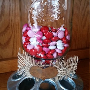 Mason Jar Candy Dispenser &quot;People Feeder&quot; Valentine&#39;s Dayl Candy Dispenser Jar Goodie Dispenser Jar Dispenser Vintage Urban Farmhouse