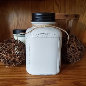 Vintage Hoosier Kaffeedose ~Depression Glas Vorratsglas ~Landhaus Vorratsdose ~Quart Größe Hoosier Jar mit Deckel
