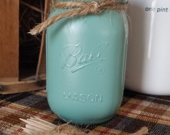 Mason Jar Toothpick Holder Dispenser, Small Storage Jar, Urban Farmhouse Jar, Country, Vintage, Urban Kitchen Decor