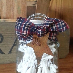 Einzigartiger Landhaus Mason Glass Q-Tip Dispenser ~Make-up Pinsel Halter~Vintage Glashalter~Urban Farmhaus Deko