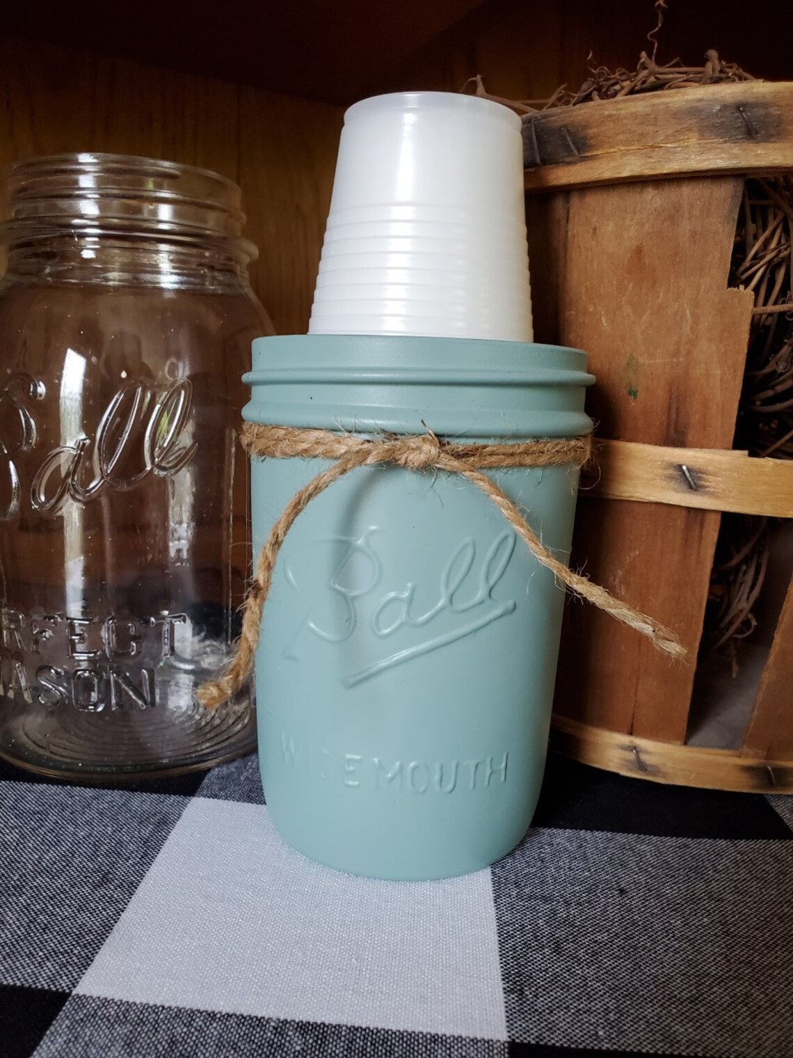 Mason Jar Dixie Cup Holder Pint Jar Cup Holder 5 Oz Etsy