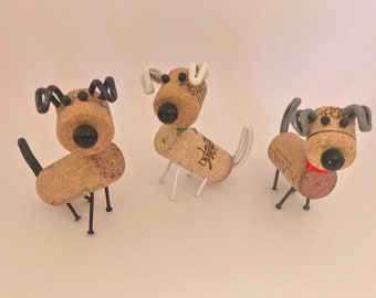 Wine Cork Dog Ornament - Labrador, Pit Bull, Retriever, Terrier