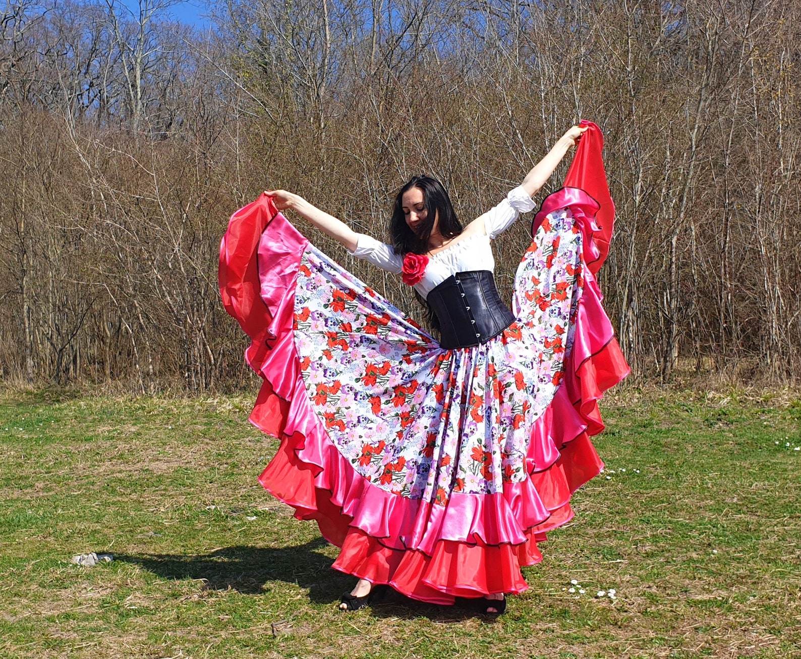 Gypsy dance skirt The game. Dance wear. Flamenco Etsy
