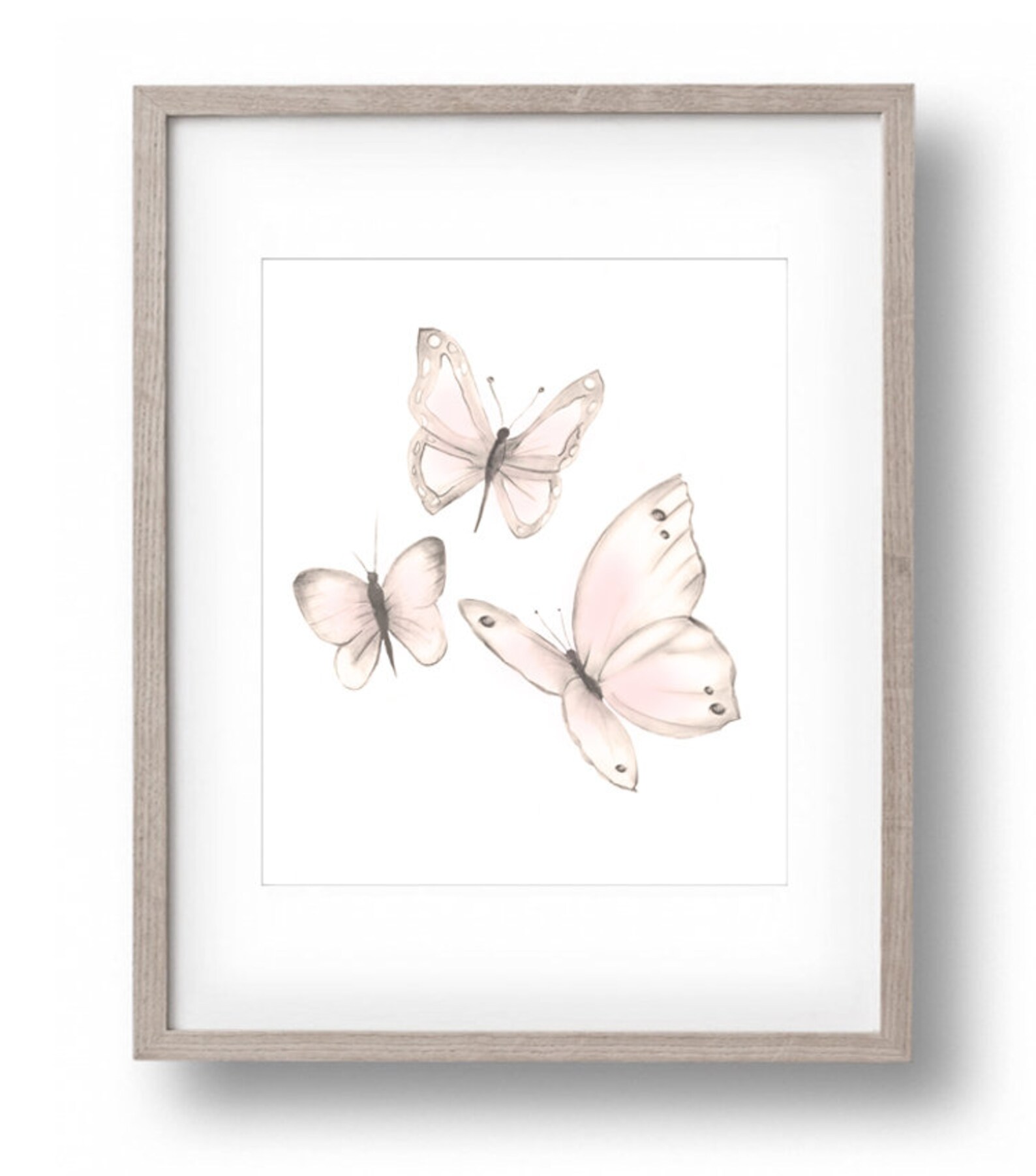Butterfly Nursery Wall Art Print Baby Girl Nursery Decor Etsy