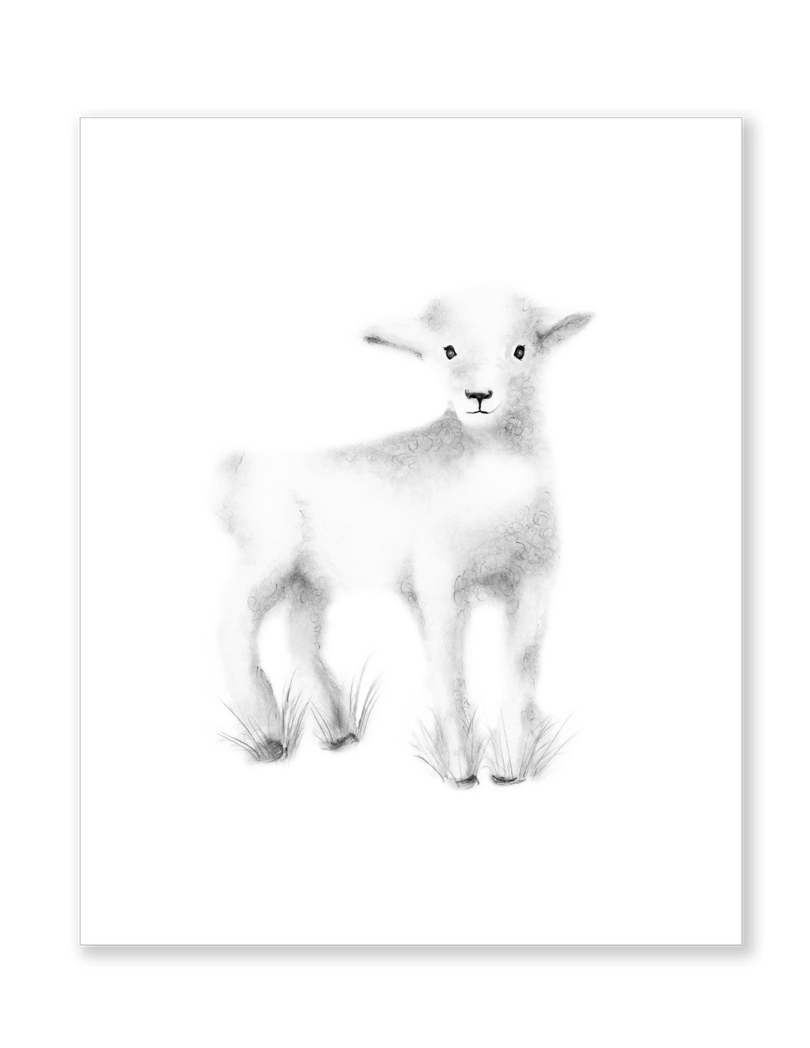 Lamb Nursery Art Farmhouse Nursery Decor Baby Lamb Print Etsy