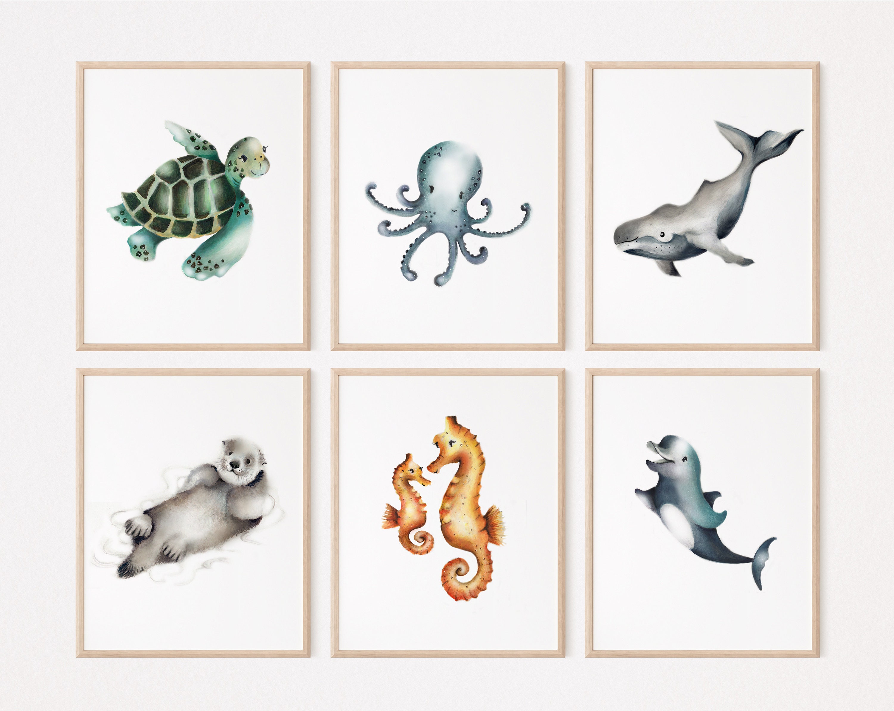 Ocean Nursery Prints Baby Sea Animal Prints Mix and Match - Etsy Ocean Nursery Prints Baby Sea Animal Prints Mix and Match - Etsy
