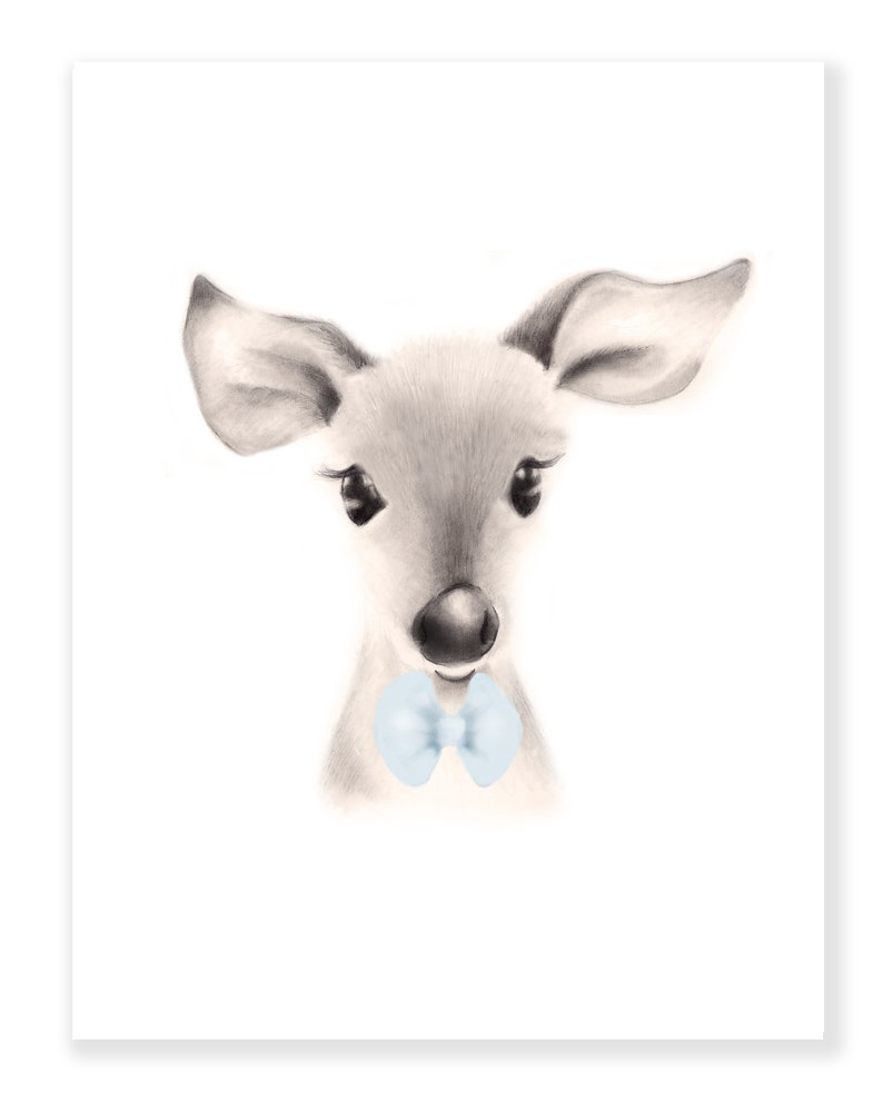 Deer Nursery Prints Baby Boy Nursery Fawn Set of 3 Prints | Etsy