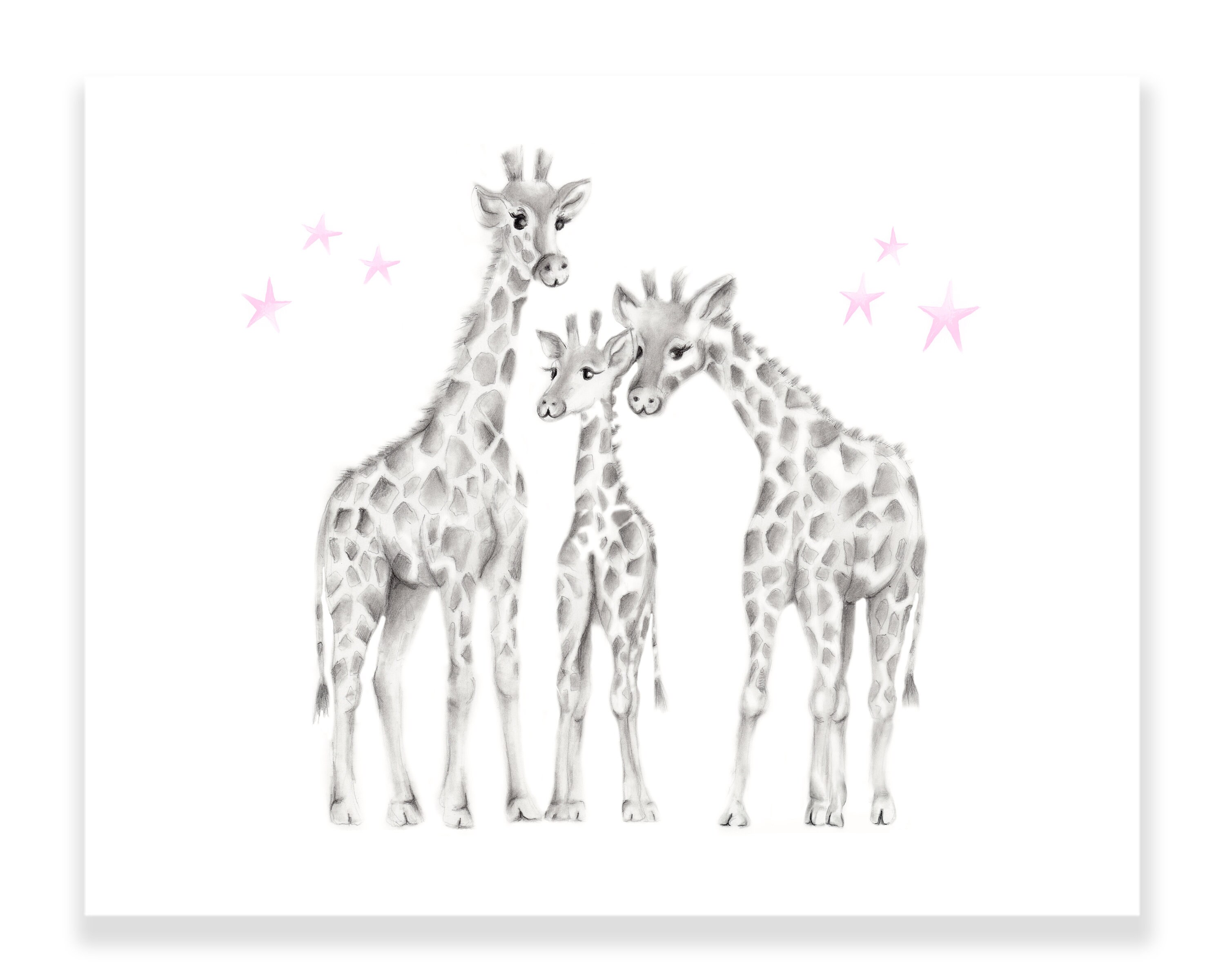 Giraffe Nursery Art Safari Nursery Family Jungle Animal Etsy Hong Kong