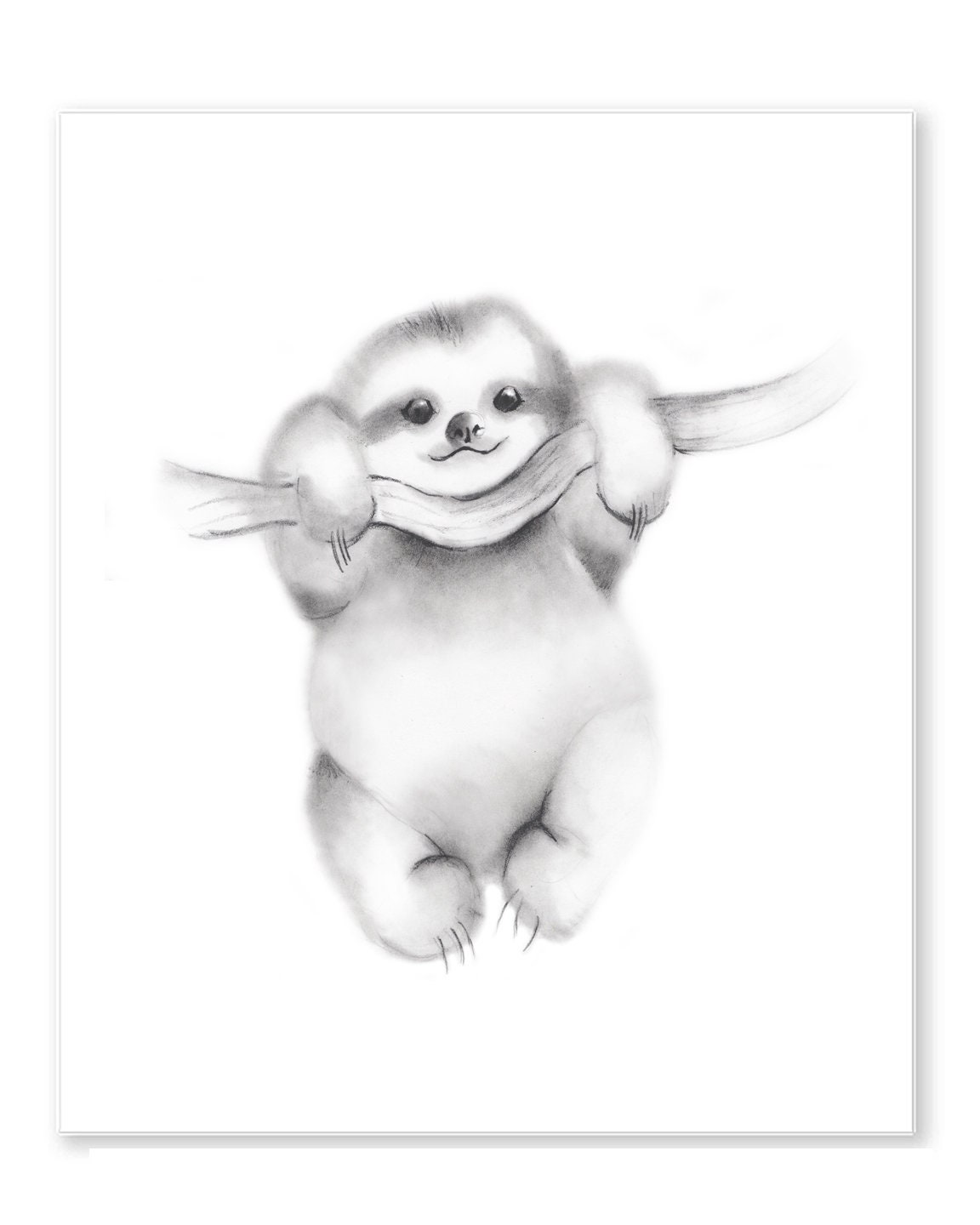 Sloth Drawing Print Nursery Wall Decor Baby Animal Art Baby - Etsy New Zealand Sloth Drawing Print Nursery Wall Decor Baby Animal Art Baby - Etsy New Zealand