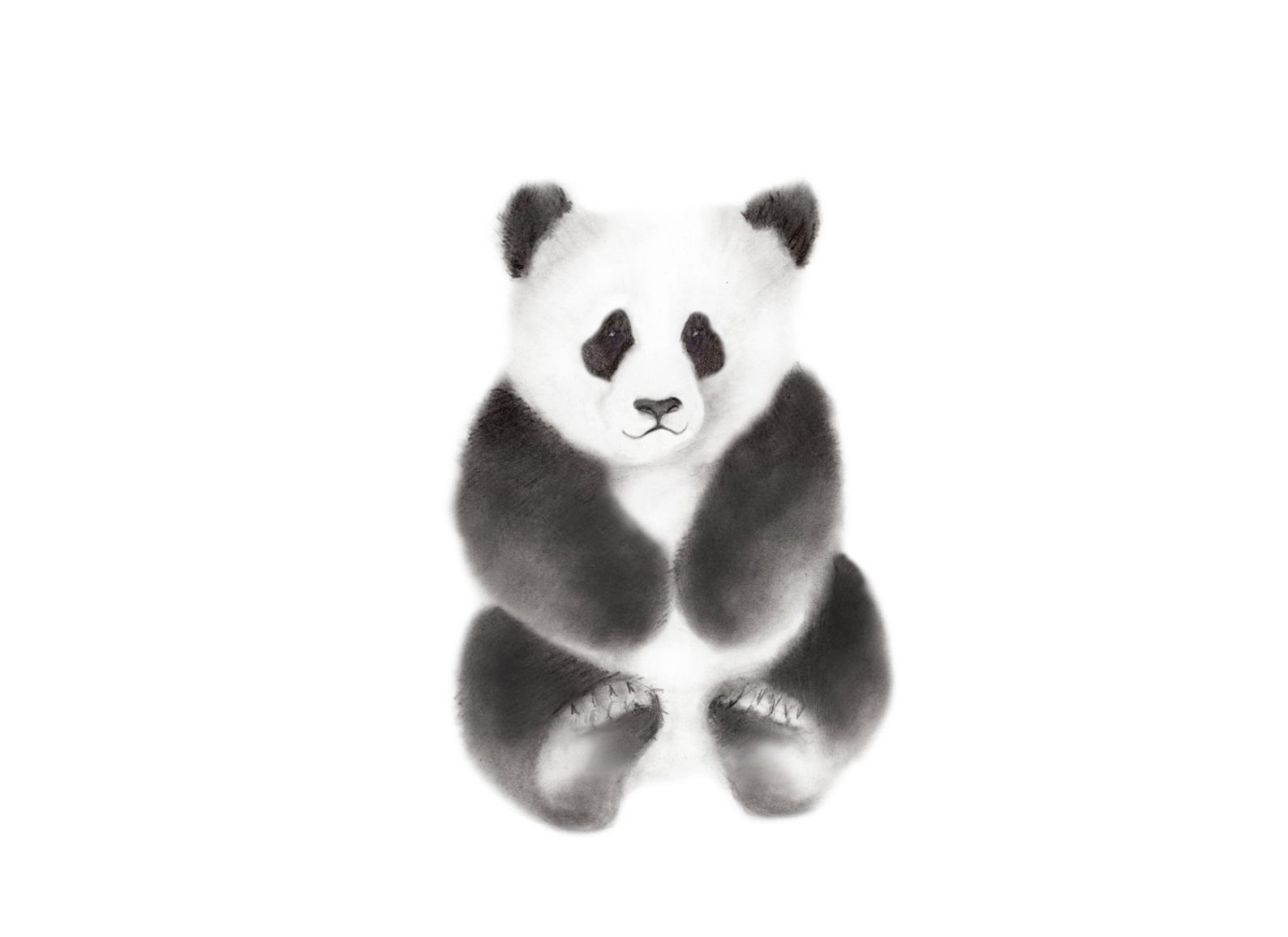 Рисунок пятном Панда
