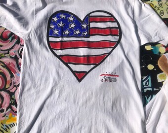 Kodak Heart Flag Tee Shirt ( New Vintage) 1991 Designed by Jimmy