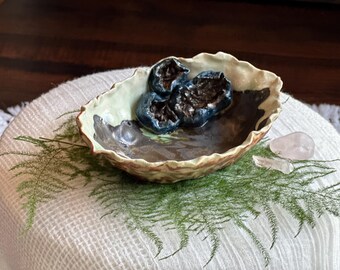 Geode Ceramic Bowl Nature Home Decor one of kind handmade no molds
