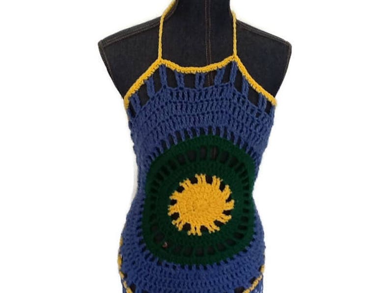 Boho Halter Women/'s Gift Handmade Crochet Halter Top Fringed Top Festival Wear Boho Halter Top Boho Crochet Top Festival Halter Top