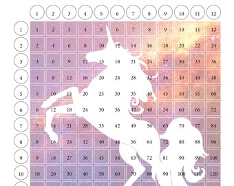 rainbow unicorn multiplication table for kids fun math etsy