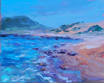 Sandhills Serenity - Oil Painting - Palette Knife - Impressionist Landscape Original Art - Impressionism 8in x 10in - Nebraska Art