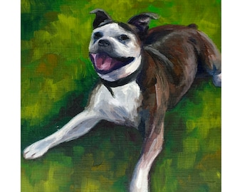 Custom Oil Painting Pet / Animal Portrait from Your Photo -  Impressionist Impressionism - Cat - Dog - Memorial