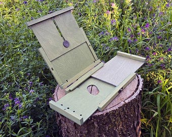 DESIGN UPGRADE - Compact Handmade Pochade Box for Plein Air Painting - "The Ranger"  -  Made in USA
