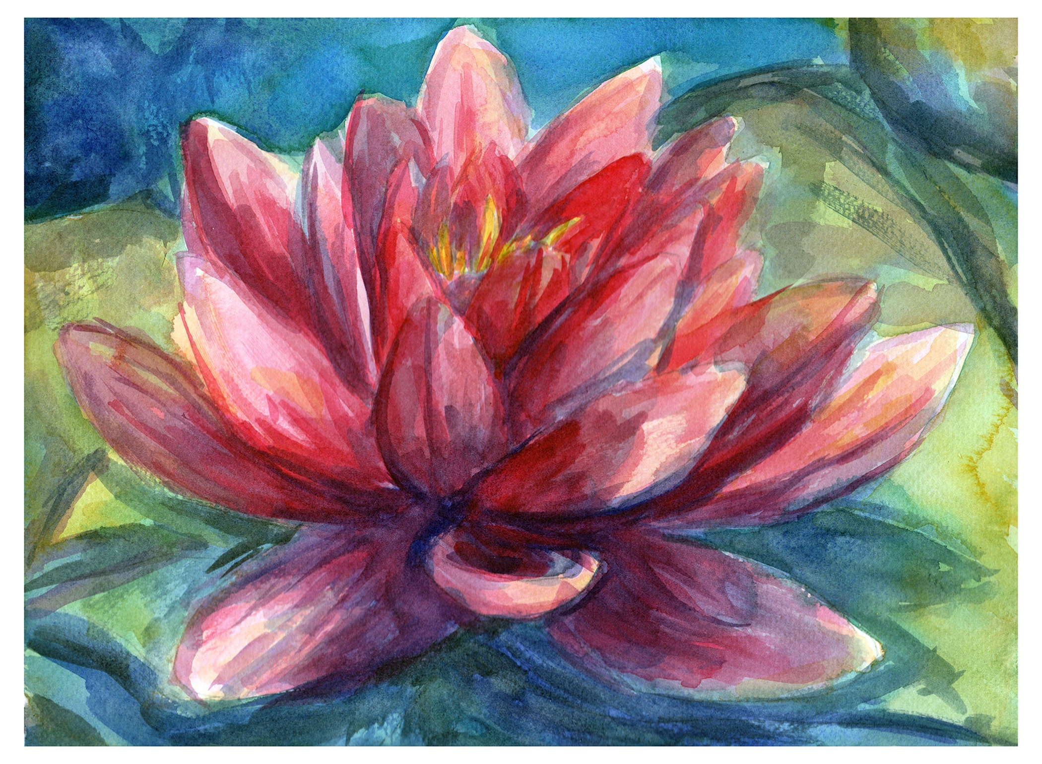 Lily Flower Template Transfer for Watercolor Youtube Tutorial Video