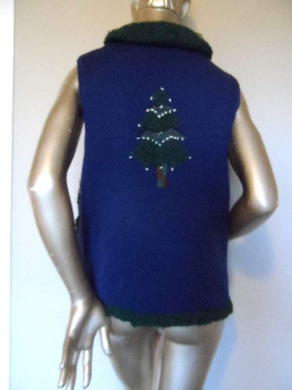 Vintage Hand Knit Winter Vest*Size L Seasonal Char