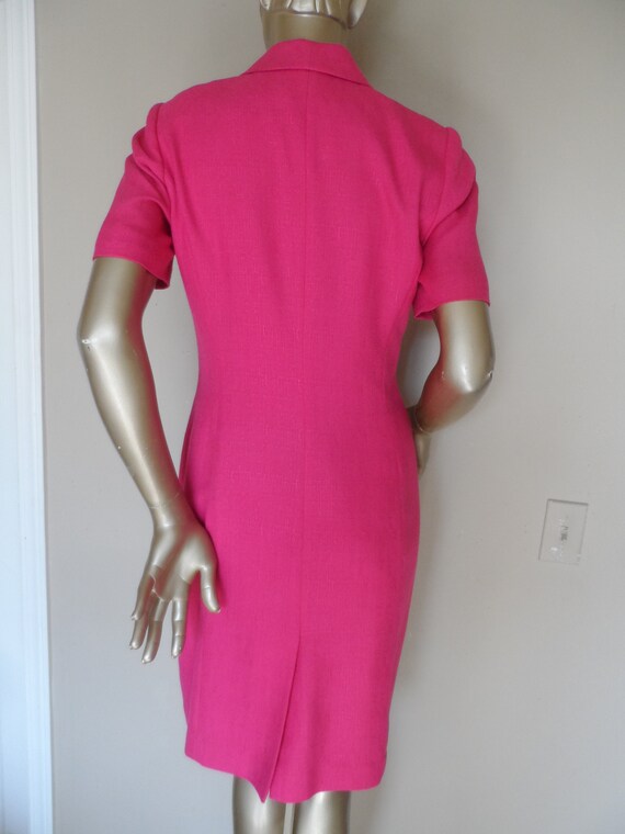 Vintage 1990's Pink Sheath Dress* Size 4 . Short … - image 3