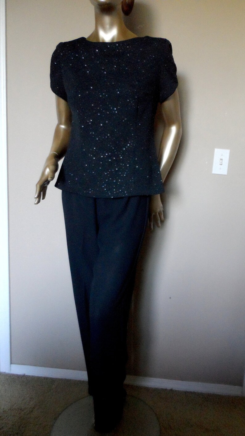 black evening trouser suit