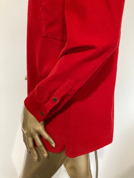 Red Corduroy Jacket* 1990's Designer Lightweight L