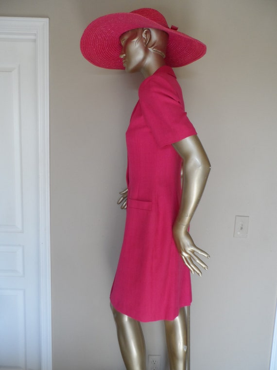 Vintage 1990's Pink Sheath Dress* Size 4 . Short … - image 2