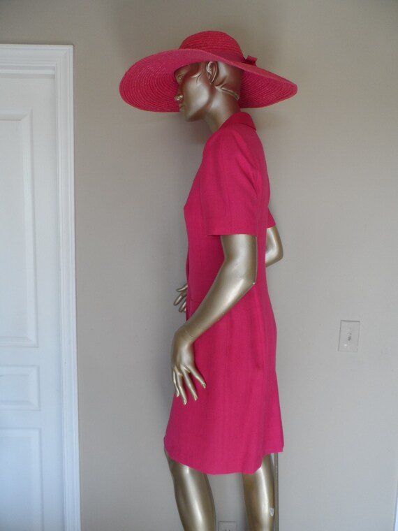 Vintage 1990's Pink Sheath Dress* Size 4 . Short … - image 8
