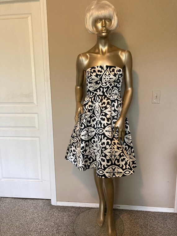 1990's Strapless Full Skirt Party Dress* Size 4 .… - image 1