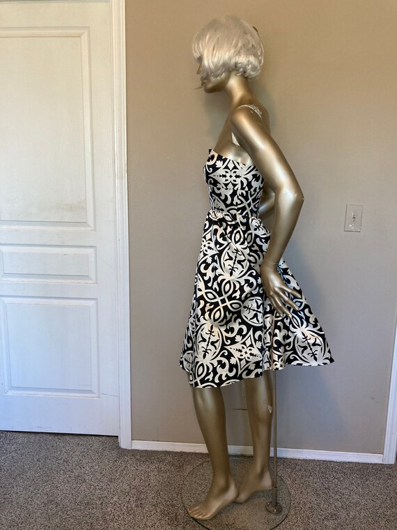 1990's Strapless Full Skirt Party Dress* Size 4 .… - image 4