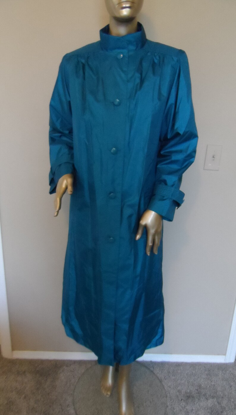 1980's Blue Trench Coat WINDSOR BAY . Size 8 . Zip-in - Etsy