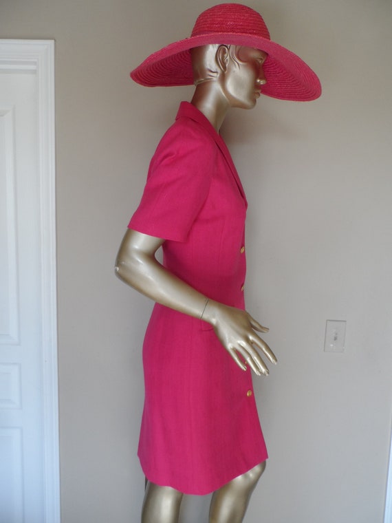 Vintage 1990's Pink Sheath Dress* Size 4 . Short … - image 4