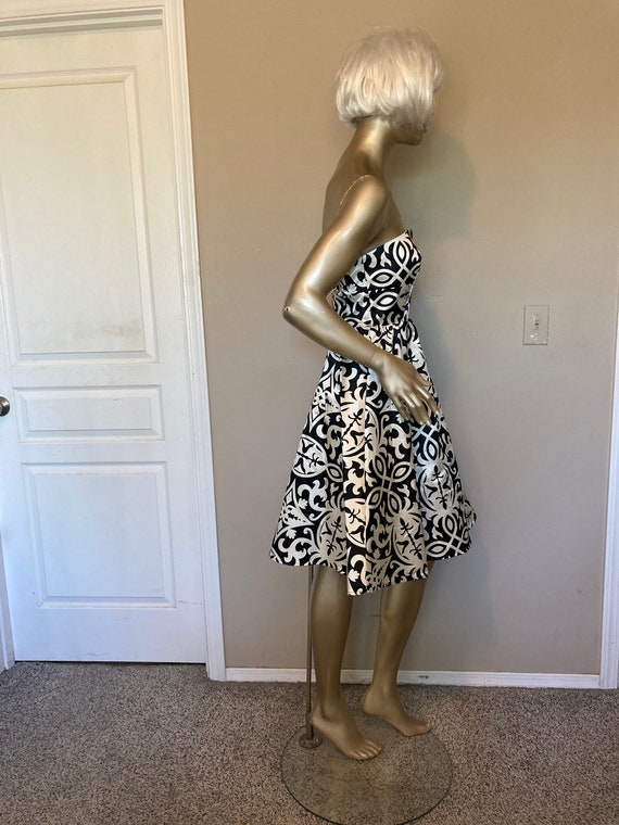 1990's Strapless Full Skirt Party Dress* Size 4 .… - image 2