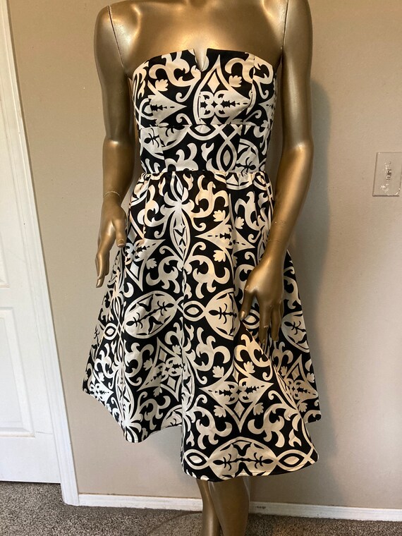 1990's Strapless Full Skirt Party Dress* Size 4 .… - image 5