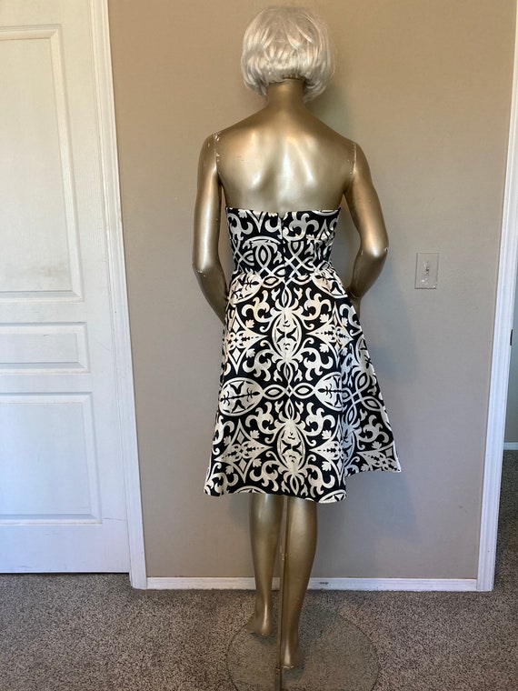 1990's Strapless Full Skirt Party Dress* Size 4 .… - image 3