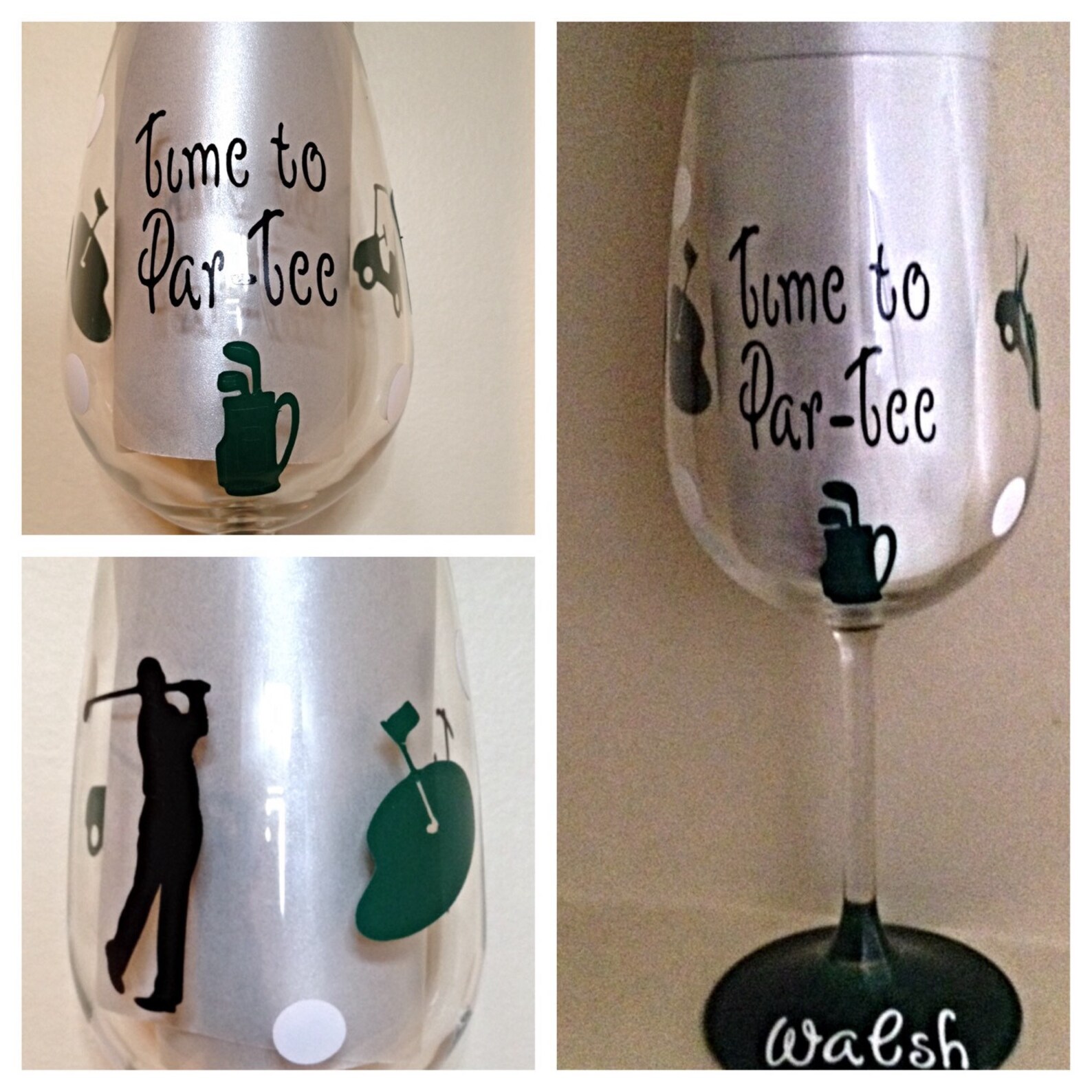 Golf Gift Golf Wine Glass Personalized Wine Golf Glass Etsy