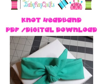 Knot Headband Pattern,PDF Head wrap Pattern,Sewing Pattern,Girls Head wrap,Tutorial,baby head wrap
