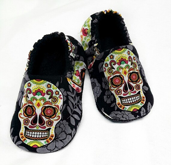 Zucker Schädel Babyschuhe, Babyschuhe weiche Sohle, Baby Hausschuhe, Schädel Hausschuhe Zucker Schädel Babyschuhe, Babyschuhe weiche Sohle, Baby Hausschuhe, Schädel Hausschuhe